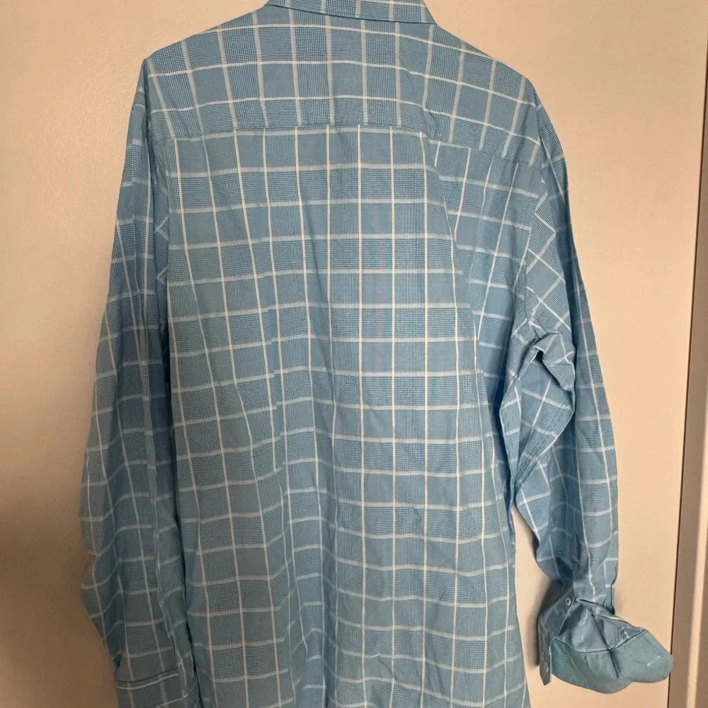 Men Bugatchi Large Classic Fit Long Sleeve Button up Shirt (fits XL 24’ Chest)